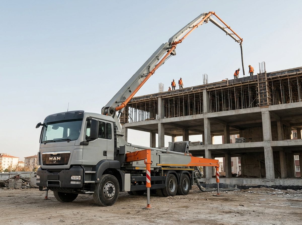 Beton pompası ile döküm