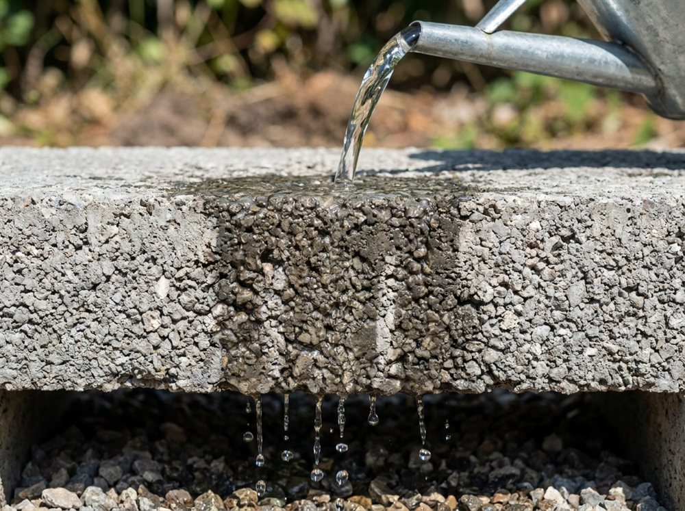 Geçirimli poroz beton, su drenajı